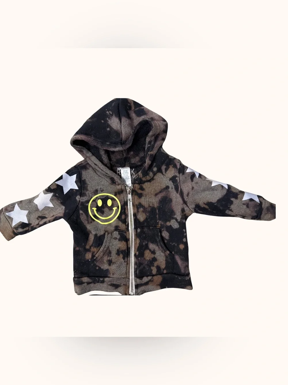 Kids Black Tie-Dye Zip Hoodie & Black Joggers Set